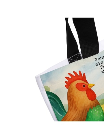 Mr. & Mrs. Panda Reisetasche Hahn Korn Design mit Spruch in Weiß