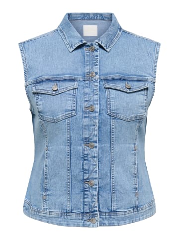 ONLY Carmakoma Trenchcoat-Weste in Light Blue Denim