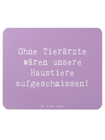 Mr. & Mrs. Panda Mouse Pad Spruch Tierarzt Helden mit Spruch in Lavendeltraum