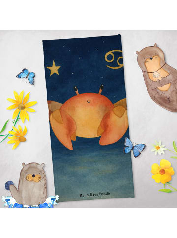 Mr. & Mrs. Panda Reisehandtuch Sternzeichen Krebs Design ohne Sp... in Weiß