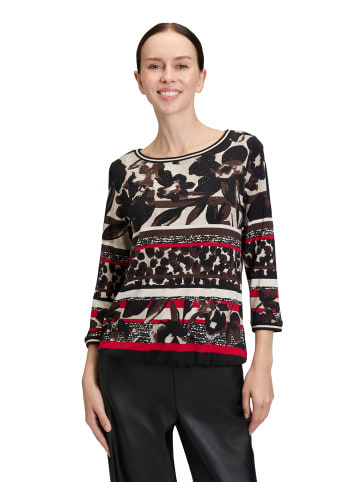 Betty Barclay Casual-Shirt mit Tunnelzug in Schwarz/Rot