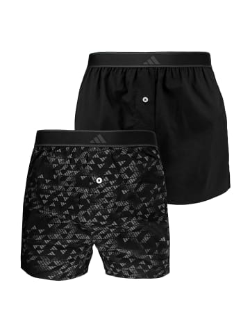 adidas 2er Pack Active Woven Boxer in Schwarz