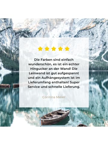 MuchoWow Leinwand bilder Bergsee (BxH)