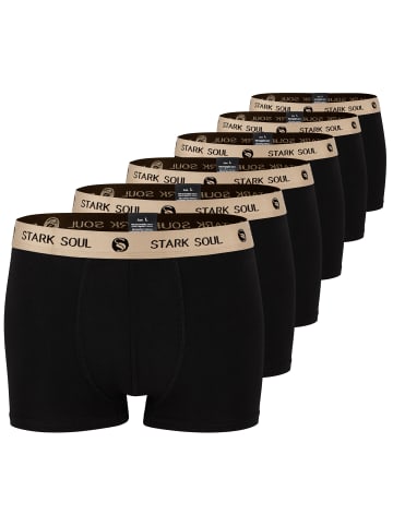 Stark Soul® Boxershorts 6'er Pack - Hipster Shorts in schwarz/braun