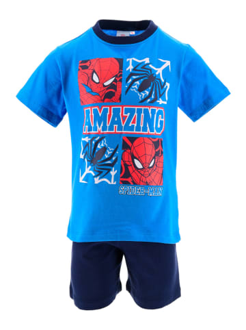 Spiderman Schlafanzug kurz Spider-Man in Blau