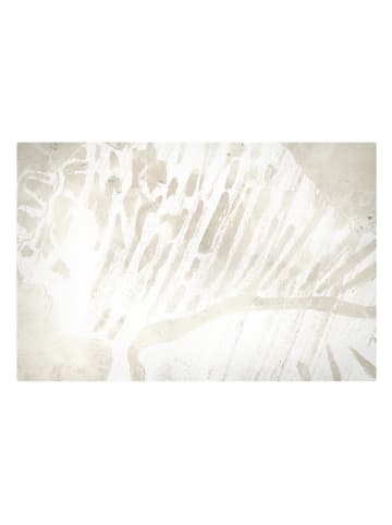 WALLART Leinwandbild - Tritonmuschel Silhouette auf Leinen in Creme-Beige