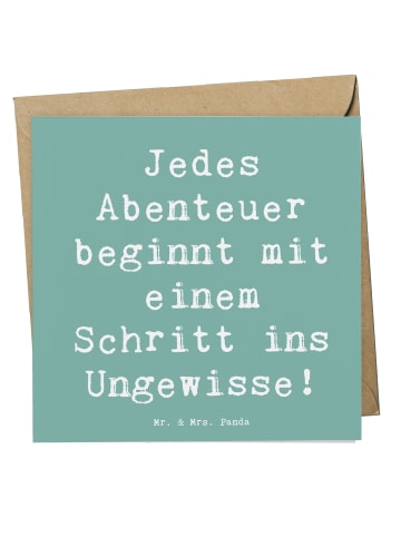 Mr. & Mrs. Panda Grußkarte Spruch Ungewissheit akzeptieren mit S... in Meeresbrise