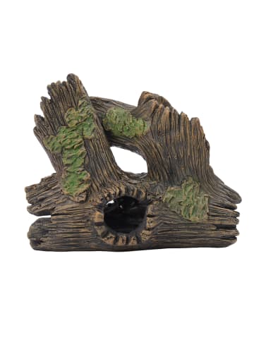 relaxdays Aquarium Deko "Baumstamm" in Braun - (B)20 x (H)17 x (T)10 cm