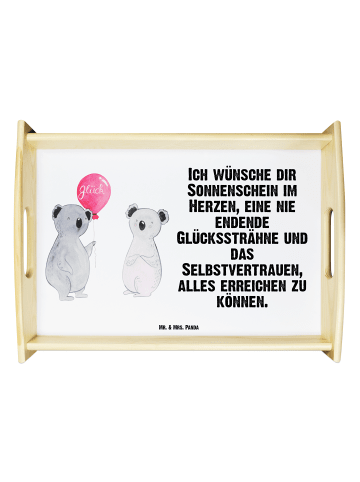 Mr. & Mrs. Panda Servierplatte Koala Luftballon mit Spruch in Weiß