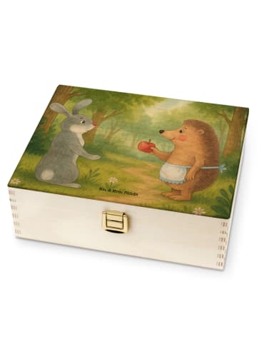 Mr. & Mrs. Panda Teebox Hase Igel Design ohne Spruch in Weiß