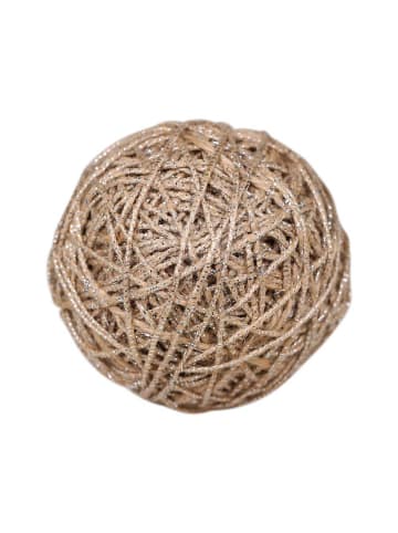 Chic Antique Deko-Kugel Jute Schnur in Natur | Glitzer