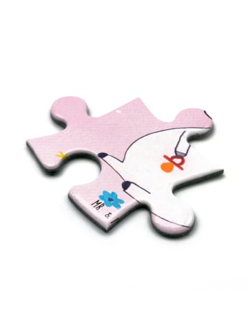 Mr. & Mrs. Panda Puzzle Einhorn Baby ohne Spruch in Rot Pastell