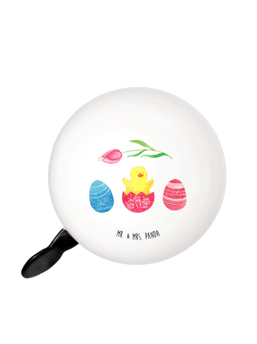 Mr. & Mrs. Panda Klingel Für Fahrrad Küken Schlüpfen ohne Spruch in Weiß