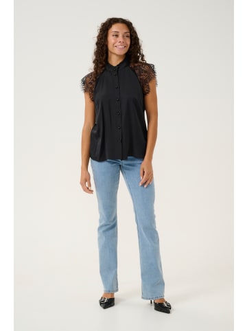 Cream Kurzarmhemd CRNola Straight fit in Pitch Black
