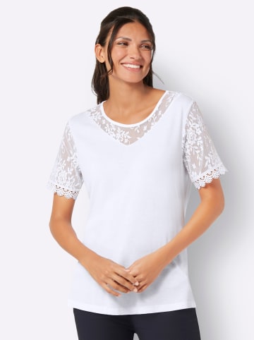 Sieh an! Rundhals-Shirt in weiß