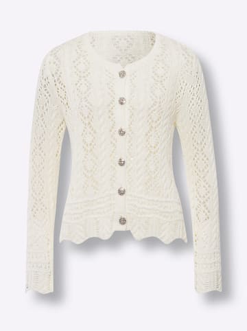 Heine Ajourstrickjacke in champagner