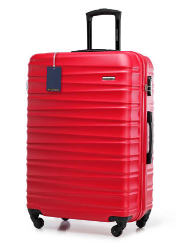 Wittchen LARGE SUITCASE FROM ABS WITH LUGGAGE TAG in Red