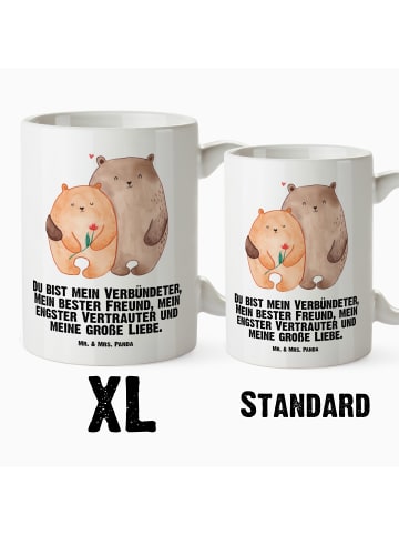 Mr. & Mrs. Panda Kaffeepott Bären Liebe mit Spruch in Weiß