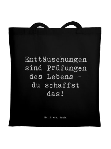 Mr. & Mrs. Panda Stoffbeutel Spruch Mit Enttäuschungen umgehen m... in Schwarz