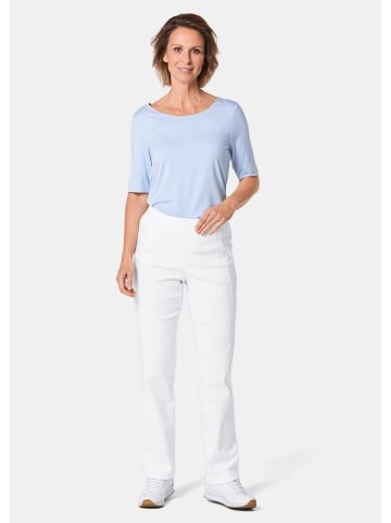 GOLDNER Kurzgröße:  Schlupfhose CARLA in Super-Stretch in weiß