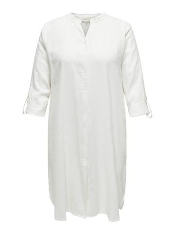 ONLY Carmakoma Hemdblusenkleid in Bright White