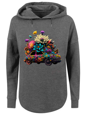 F4NT4STIC Oversized Hoodie Blumen Auto Oversize Hoodie in charcoal