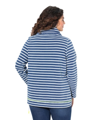 Ulla Popken Sweatshirt in indigo denim