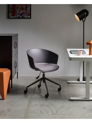 Beliani Bürostuhl GLEEFUL in Grau/Schwarz - (W) 64 x (H) 77 x (L) 64 cm