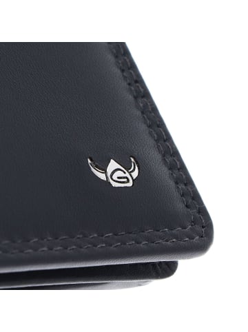 Golden Head Polo Geldbörse RFID Schutz Leder 10 cm in marineblau