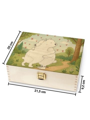 Mr. & Mrs. Panda Teeaufbewahrung Eisbär Umarmen Design ohne Spruch in Weiß