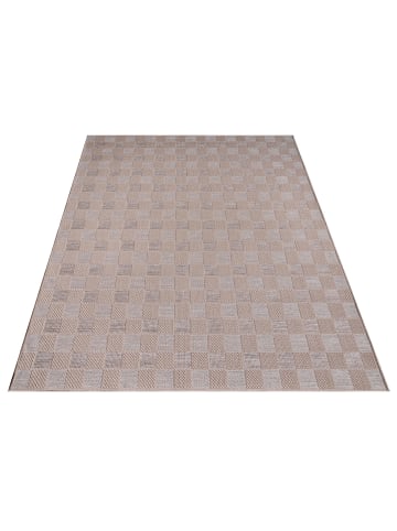 KADIMA DESIGN Teppich Kurzflor Karos Wohnzimmer in Beige