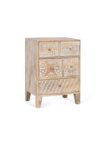 Giner y Colomer Nachttisch aus Rattan natürlich und warm in Brown