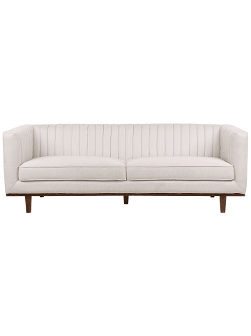 Beliani 3-Sitzer Sofa SKAULE in Beige/Braun - (W) 205 x (H) 71 x (L) 82 cm