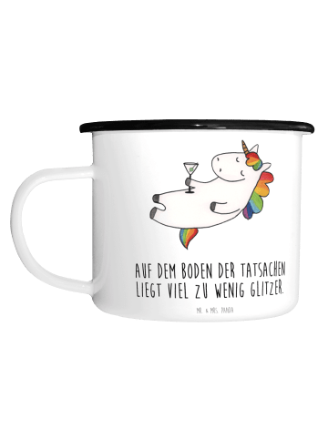 Mr. & Mrs. Panda Kaffeetasse Einhorn Blümchentail mit Spruch in Weiß