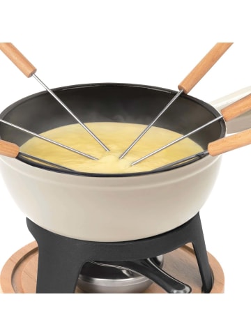 HKoenig Mont Blanc  La Fonderie 1890 Fondue Set in Holz-Optik