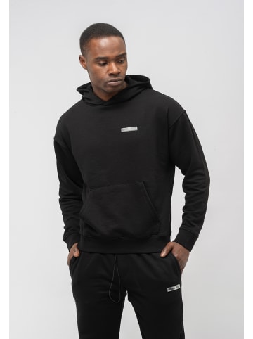 Tom Barron Jogginganzug Tom Barron Men's Oversize Tracksuit 2 Piece Set Casual Style Jogging Outfit Patch Logo On Chest in BLACK