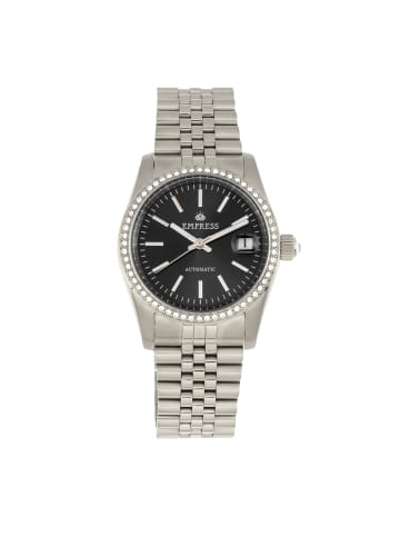 Empress Constance Automatik-Armbanduhr mit Datumsanzeige in Silver/Black
