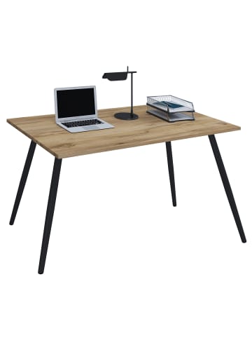 VCM Schreibtisch Bürotisch Computertisch Salia 138x80 in Honig-Eiche