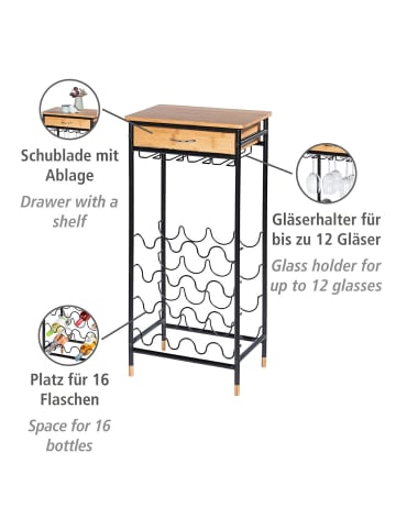 Wenko Weinregal Loft Bambus in Braun