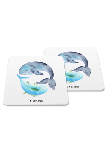 Mr. & Mrs. Panda Untersetzer für Gläser Walfisch Thunfisch ohne ... in Weiß
