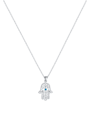 Elli Halskette 925 Sterling Silber Evil Eye, Hamsa Hand in Silber