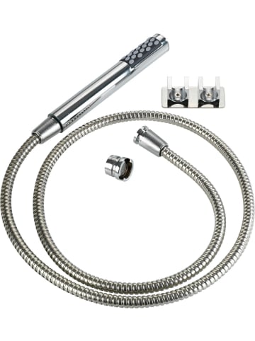 Wenko Waschbeckenbrause mit Duohaken chrom glänzend in Silbern, (H) 150 cm