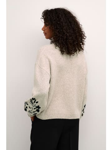 Kaffe Strickpullover KAlisette Baggy fit in Feather Gray Melange