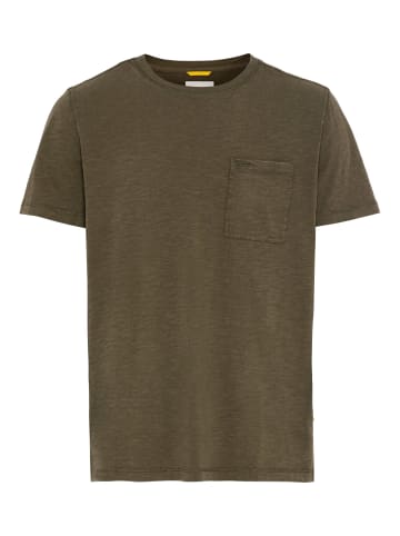 Camel Active Kurzarm T-Shirt aus Bio-Baumwolle in Oliv-Braun