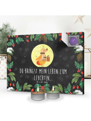 Mr. & Mrs. Panda Duftkerzen Adventskalender Glühwürmchen mit Spruch in Kreidetafel