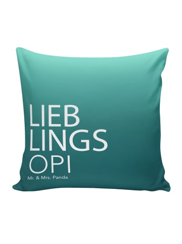 Mr. & Mrs. Panda kuschelkissen 40x40 Opi mit Spruch in Aquarellblau