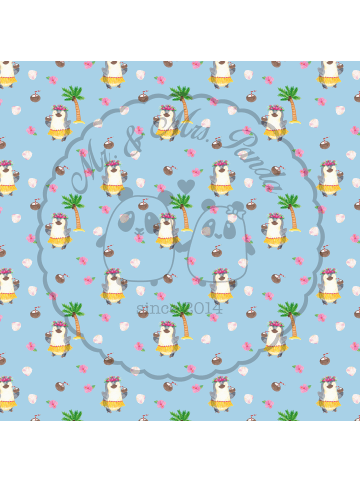 Mr. & Mrs. Panda Holztablett Pinguin Kokosnuss ohne Spruch in Blau