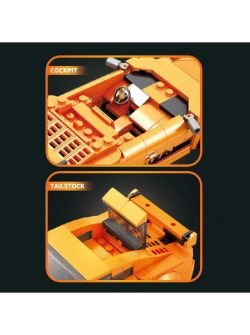 COFI 1453 Reobrix 791 Rennwagen 1:24 Klemmbaustein Auto 318 Teile ab 14 in Orange