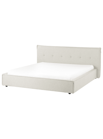 Beliani 10-tlg Doppelbett LESTRE in Weiß/Schwarz