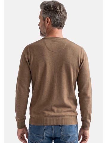 Redmond Pullover Basic in Rot / braun